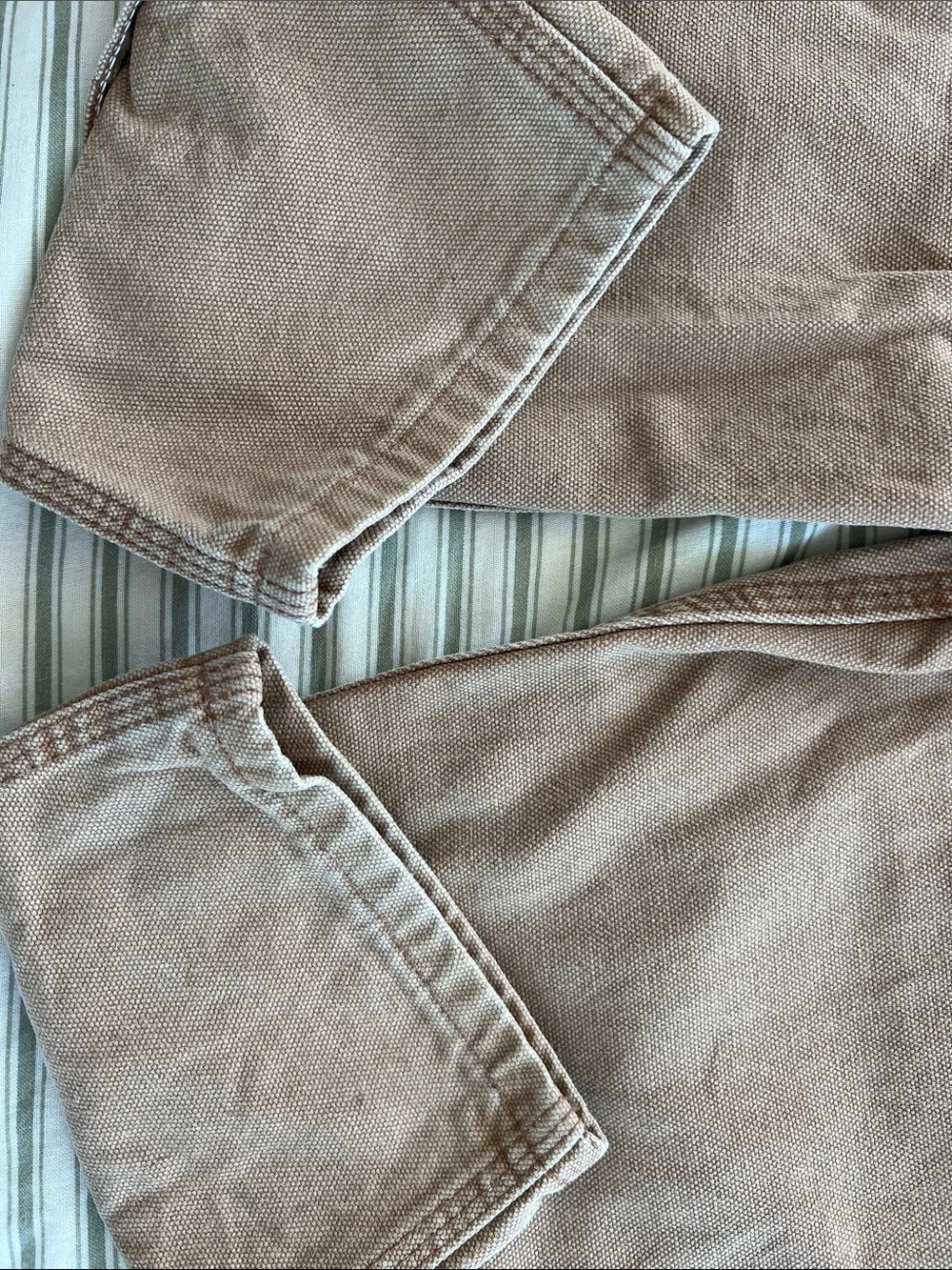 Carhartt Brown Kids Canvas Overalls with Pocket Patch